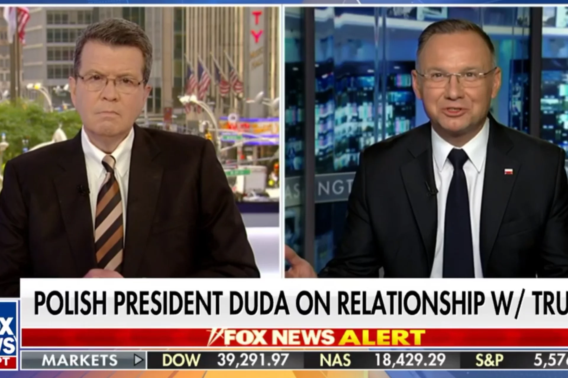 Duda udzielił wywiadu Fox News. Roześmiał się podczas jednego z pytań.