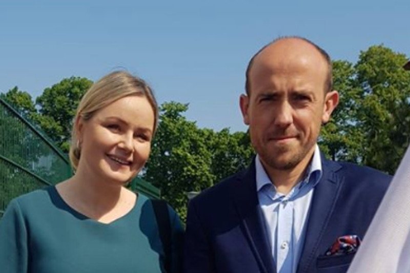 Katarzyna Kuczyńska-Budka z mężem Borysem Budką.