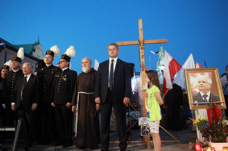 Jarosław Kaczyński na 64. miesięcznicy smoleńskiej.