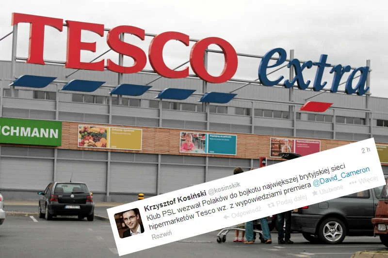 PSL nawołuje do bojkotu Tesco z powodu słów Davida Camerona o zasiłkach dla Polaków