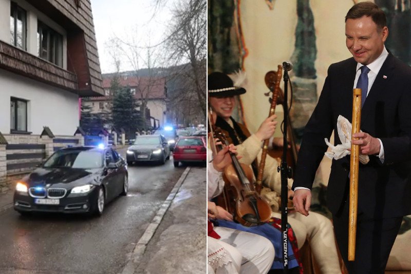 Niech ktoś już zatrzyma tę serię absurdów... Duda przyjechał do górali, jadąc pod prąd jednokierunkową ulicą!