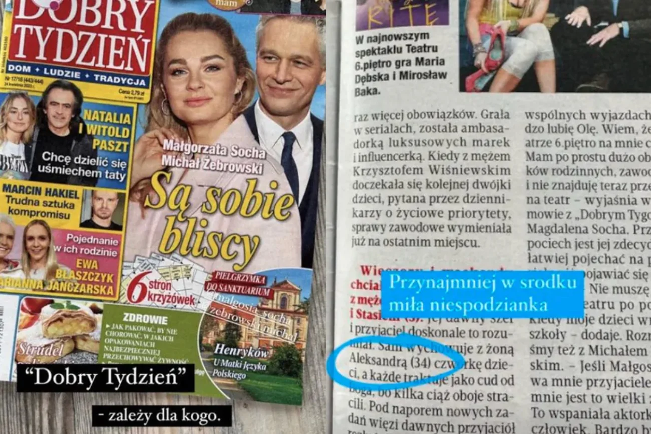 Żebrowska odpowiedziała tygodnikowi. Chodzi o relacje męża z Sochą