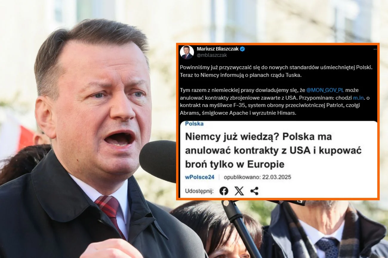 Mariusz Błaszczak zaczął rzucać ciężkimi oskarżeniami bez żadnych dowodów. Chodzi o wojsko. Mariusz Błaszczak zaczął rzucać ciężkimi oskarżeniami bez żadnych dowodów. Chodzi o wojsko.