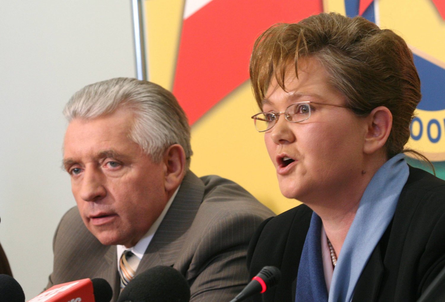 Anna Kalata przed metamorfozą w towarzystwie Andrzeja Leppera.