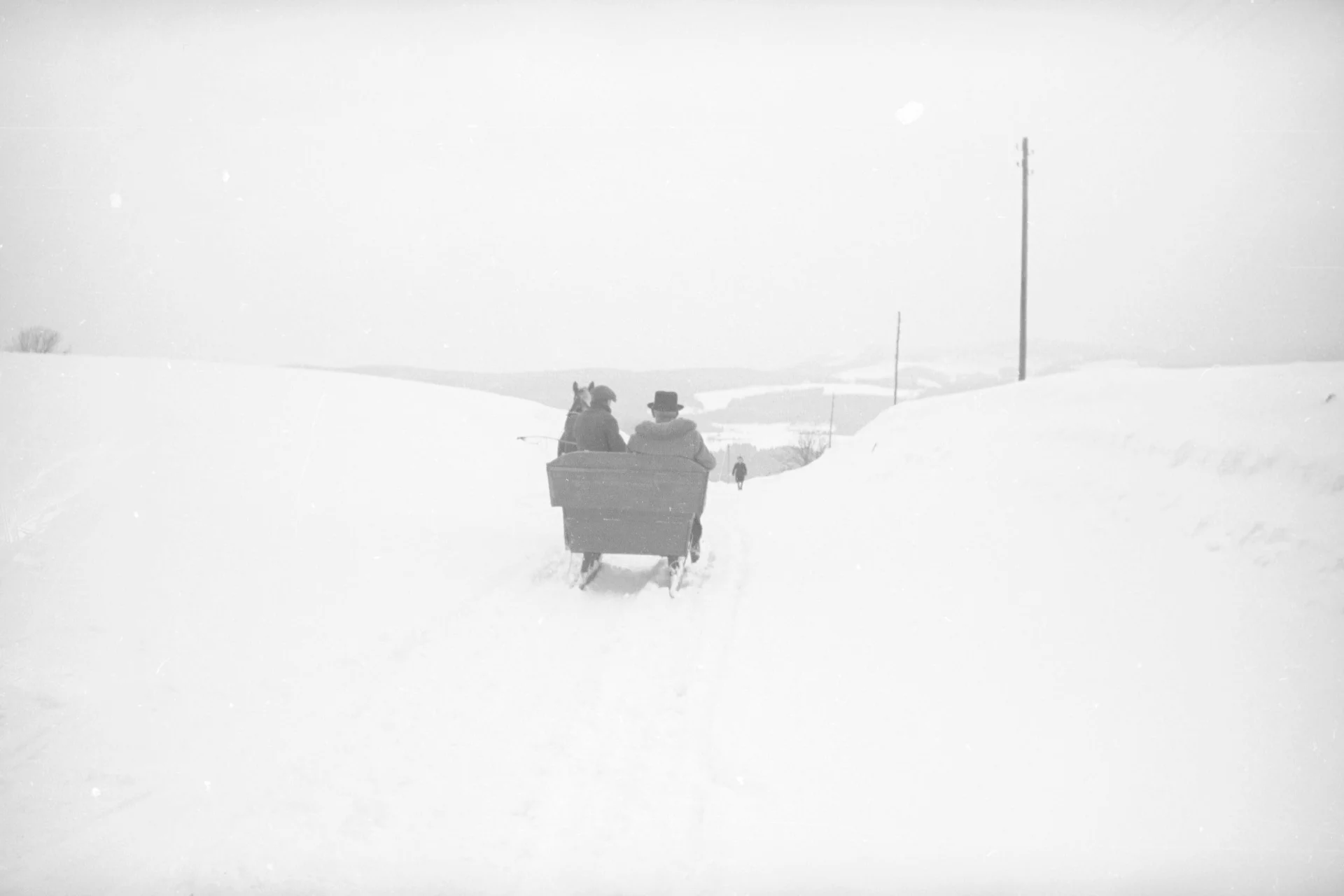 Zima w Istebnej w 1936 roku.