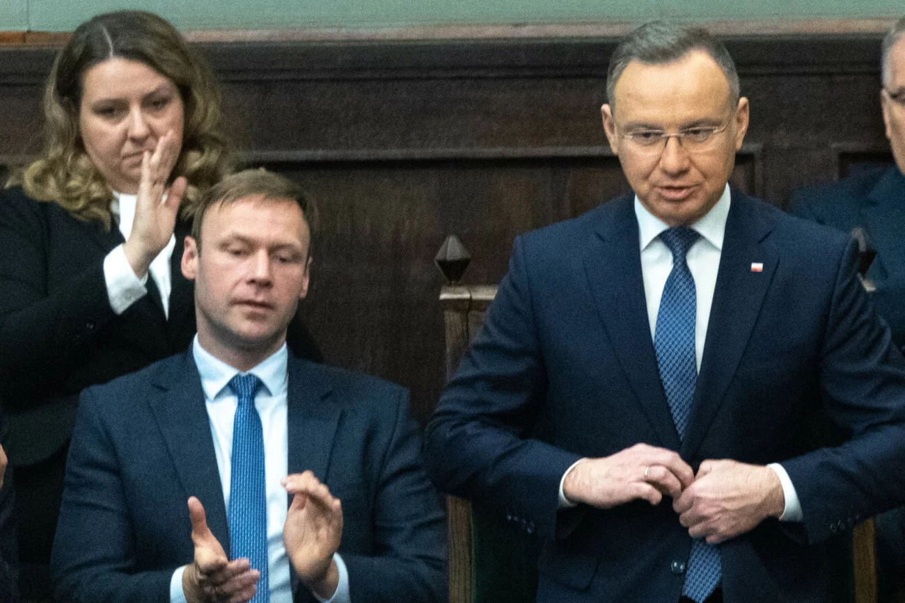 Marcin Mastalarek i prezydent Andrzej Duda.