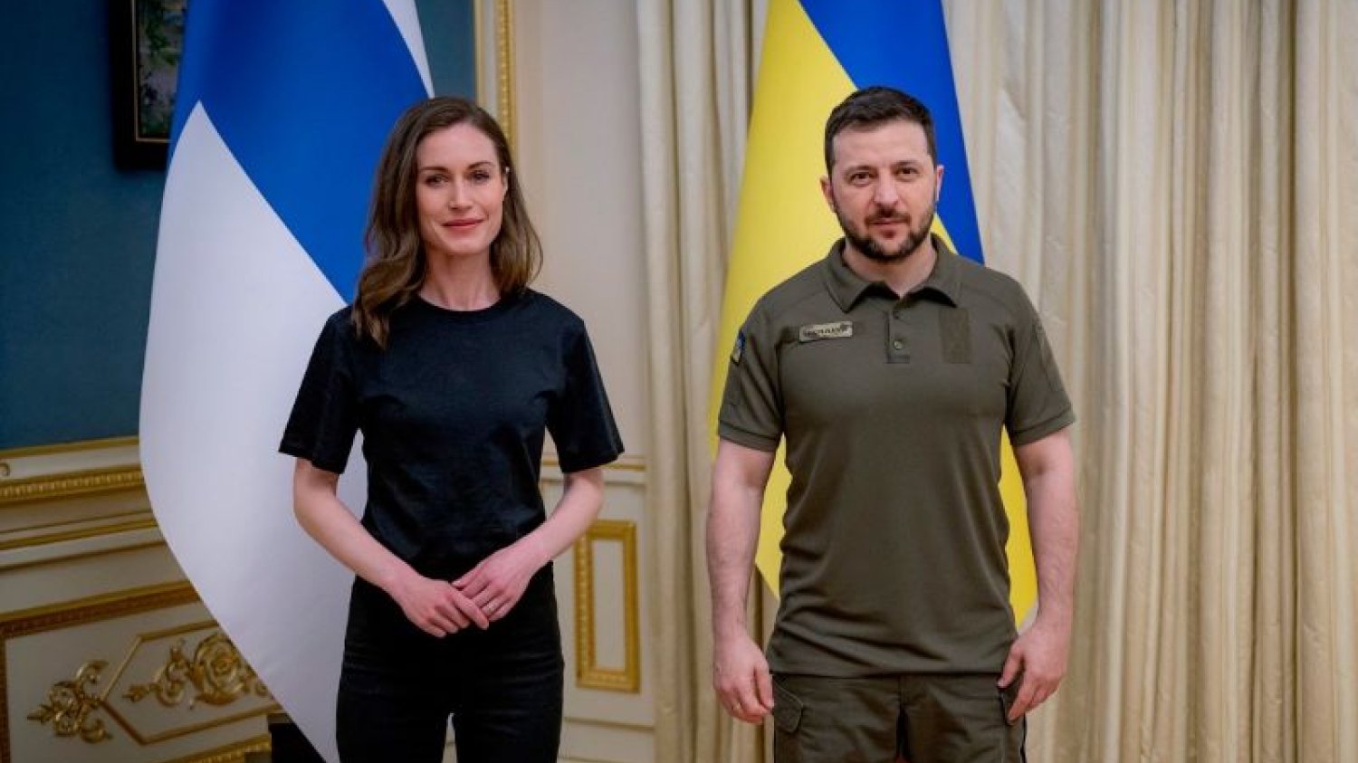 Sanna Marin publikuje zdjęcie z Zełenskim. "Nie odwrócimy wzroku"