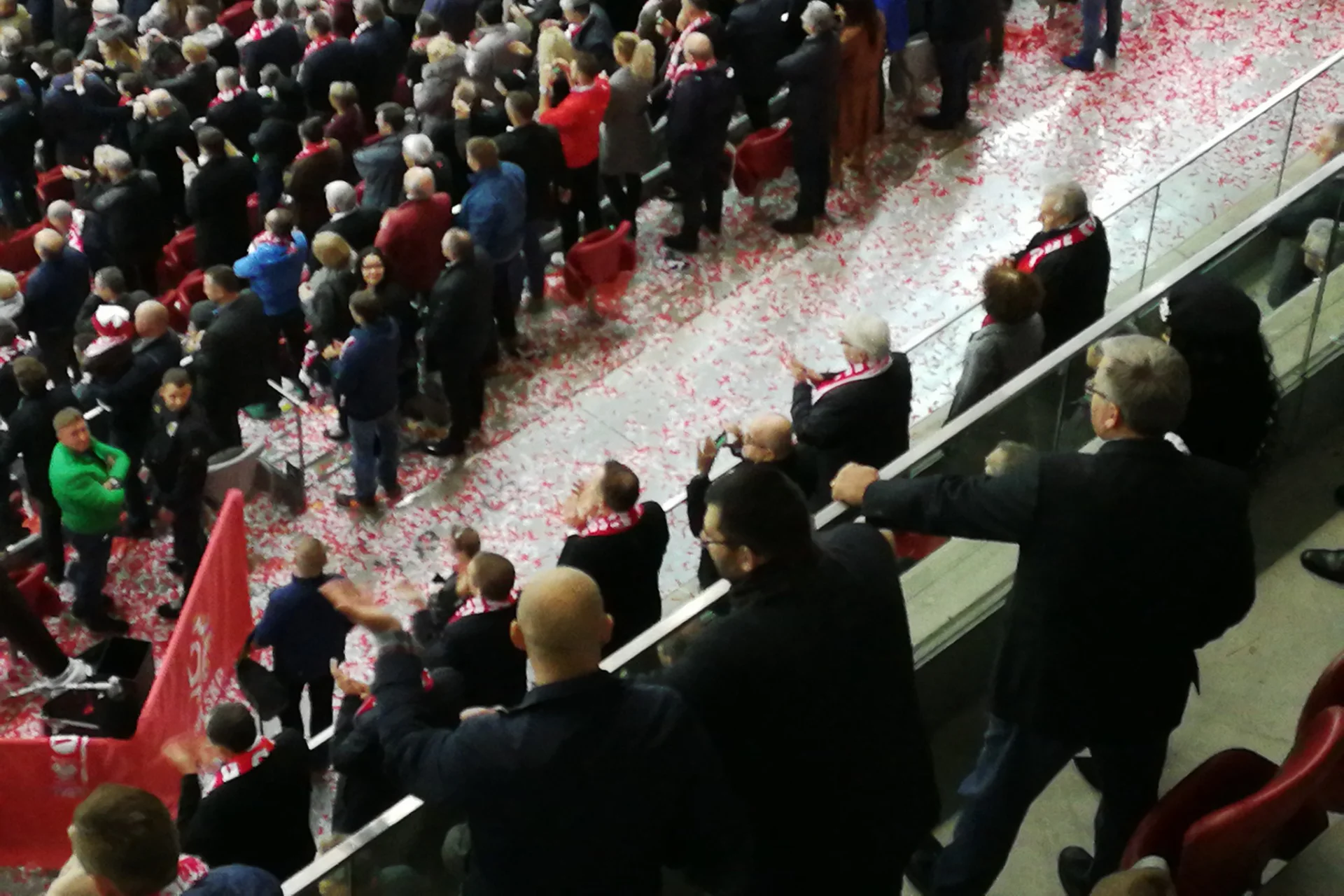 Mecz Polska - Czarnogóra śledziło aż 3 prezydentów Polski.