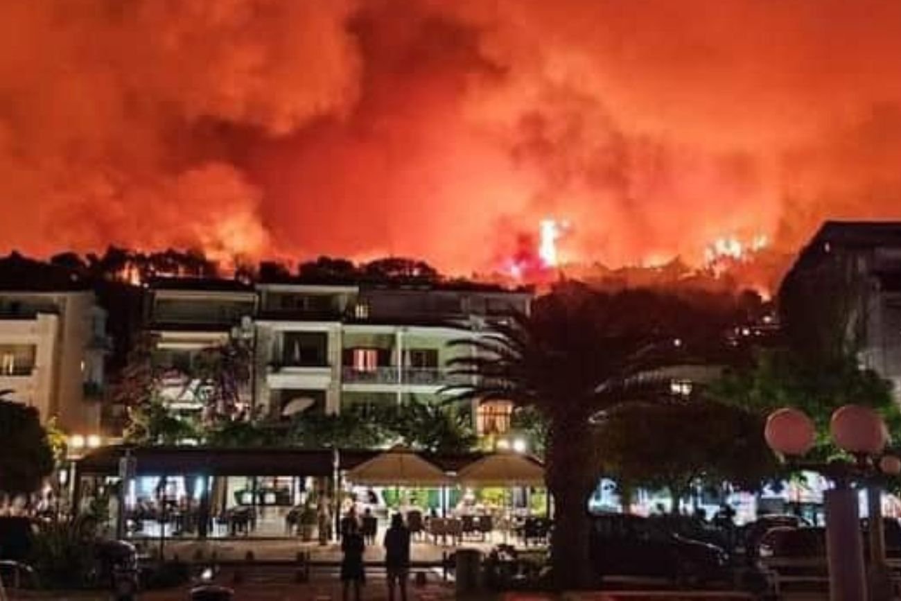 Pożar w okolicy Makarskiej w Chorwacji