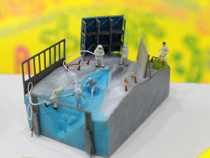 Zniszczona elektrownia jądrowa w Fukushimie