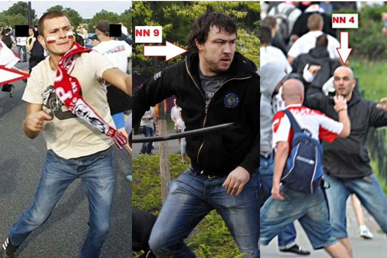 Komenda Stołeczna Policji opublikowała zdjęcia chuliganów biorących udział w rozróbie przed meczem Polska-Rosja.