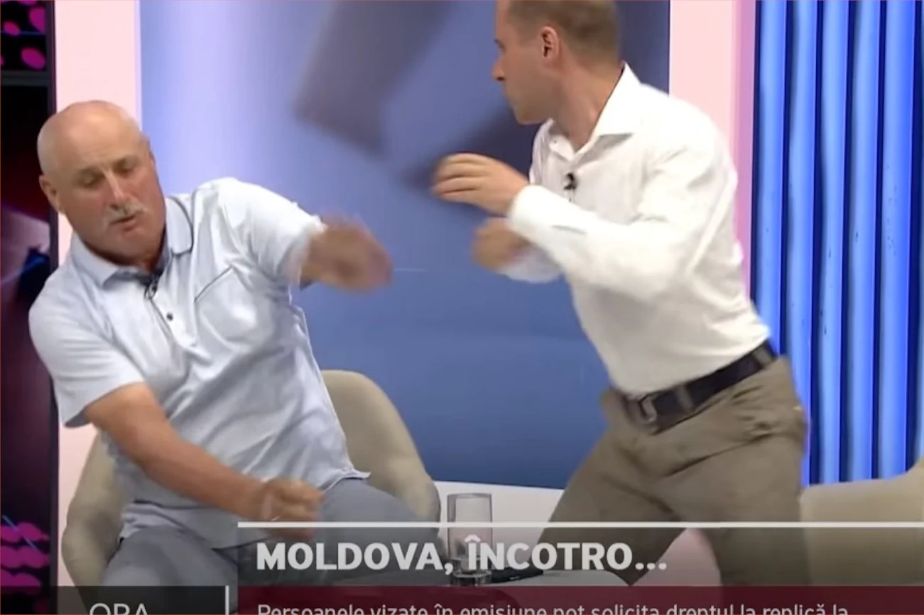 Politycy pobili się w mołdawskiej telewizji.