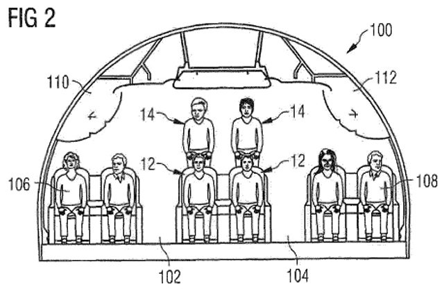 Airbus chce opatentować piętrowe fotele dla pasażerów