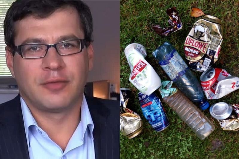 Jacek Karnowski umie ocenić kto śmieci w parkach. Wystarczą mu tylko puszki po piwie.