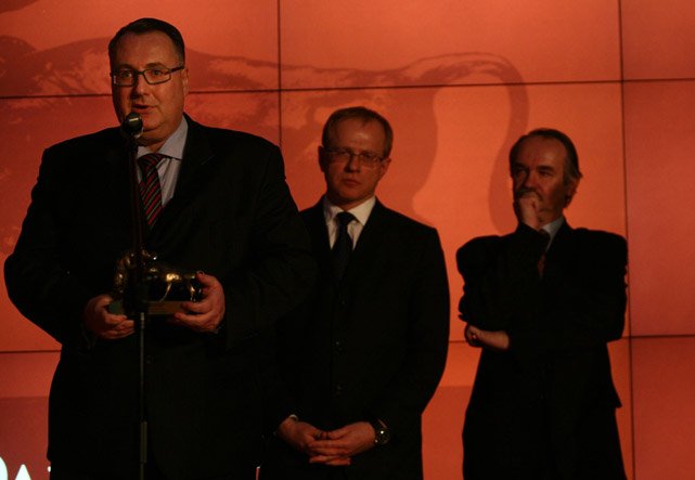 Ireneusz Król, prezes Ideon SA, podczas rozdania nagród Gazety Parkiet. W 2008 roku otrzymał tytuł "Prezesa Roku".