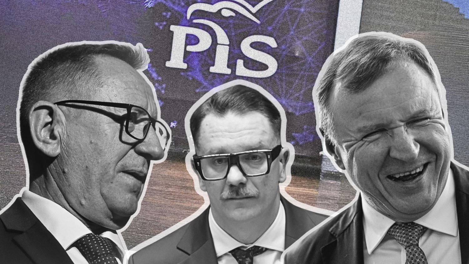 Ci politycy szkodzą PiS. Pytamy w partii o czarne owce Robert Telus, Łukasz Mejza i Jacek Kurski na tle logo PiS
