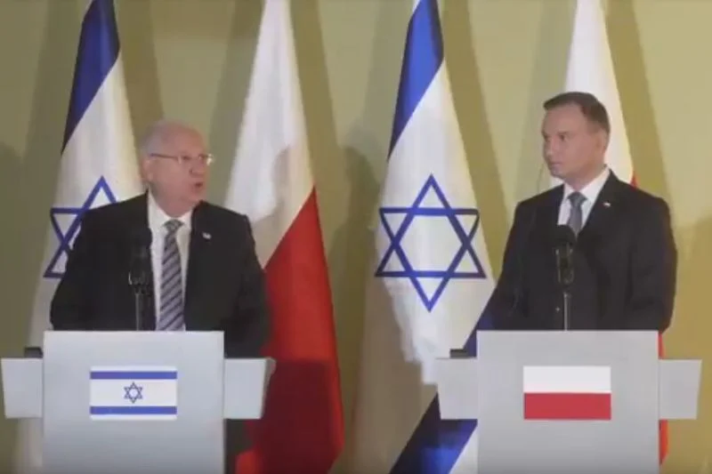 Izraelskie media piszą o wypowiedzi prezydenta Riwlina. Miał powiedzieć o kolaboracji Polaków z nazistowskimi Niemcami.
