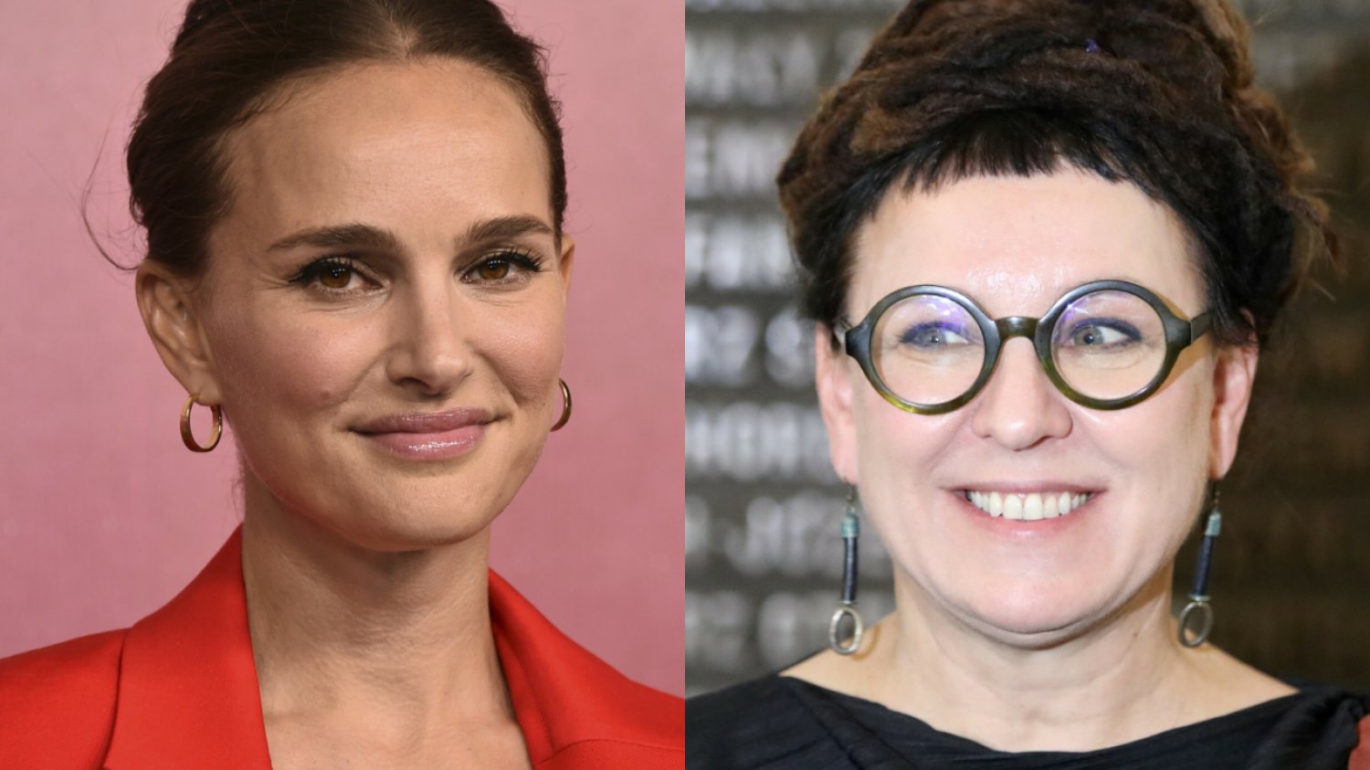 Olga Tokarczuk porozmawiała o swojej twórczości z Natalie Portman. Olga Tokarczuk porozmawiała o swojej twórczości z Natalie Portman.