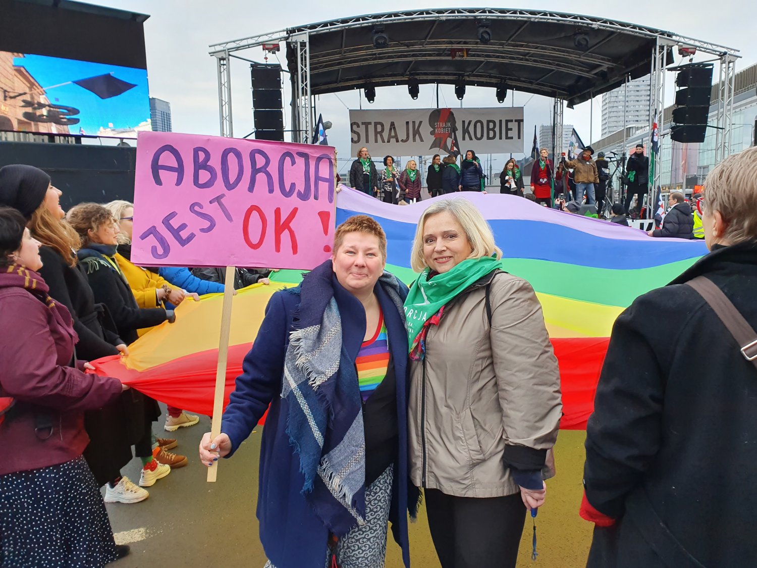 Disco Legal - akcja na rzecz legalnej aborcji podczas Warszawskiej Manify 2020.