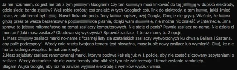 Zasilacze to też drażliwy temat na Elektrodzie