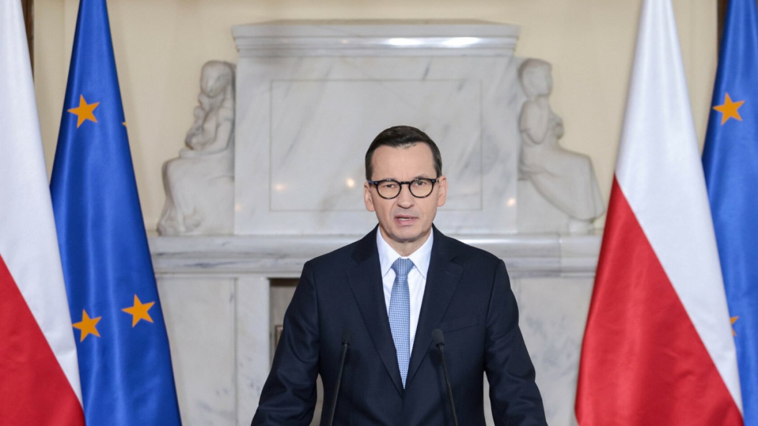 Premier Morawiecki wygłosił orędzie do Polaków. Do końca uderzał w Tuska