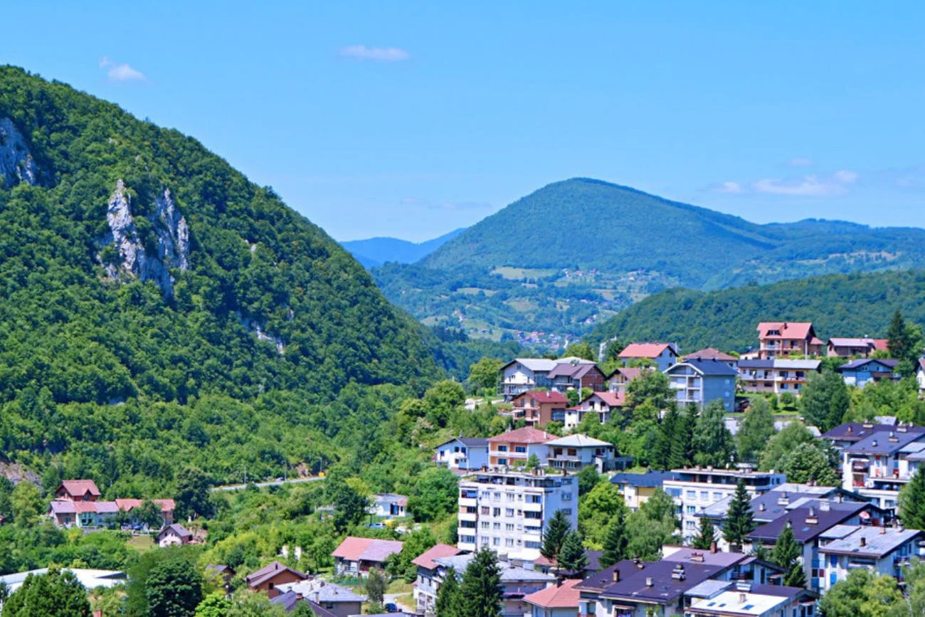 Panorama miasta Jajce.