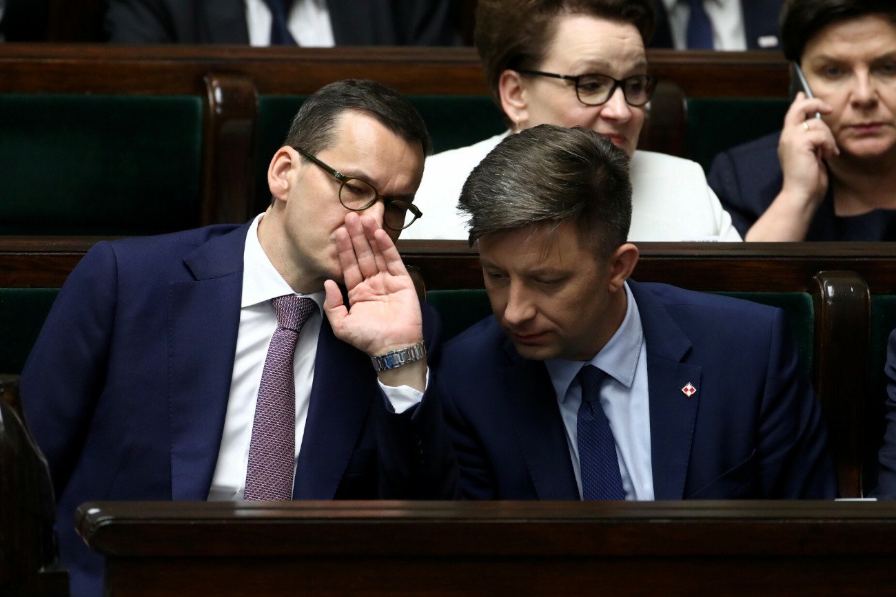 Mateusz Morawiecki i Michał Dworczyk w Sejmie