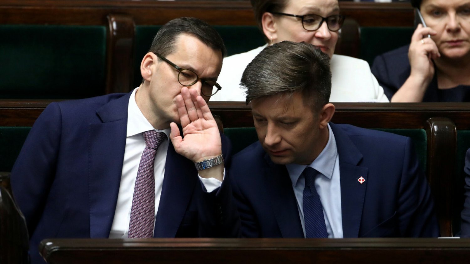 Mateusz Morawiecki i Michał Dworczyk w Sejmie