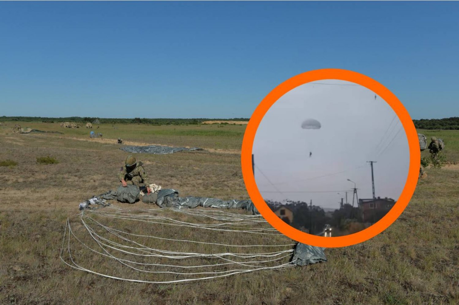 Spadochroniarz uszkodził prywatny dach. Mamy informacje od wojska.