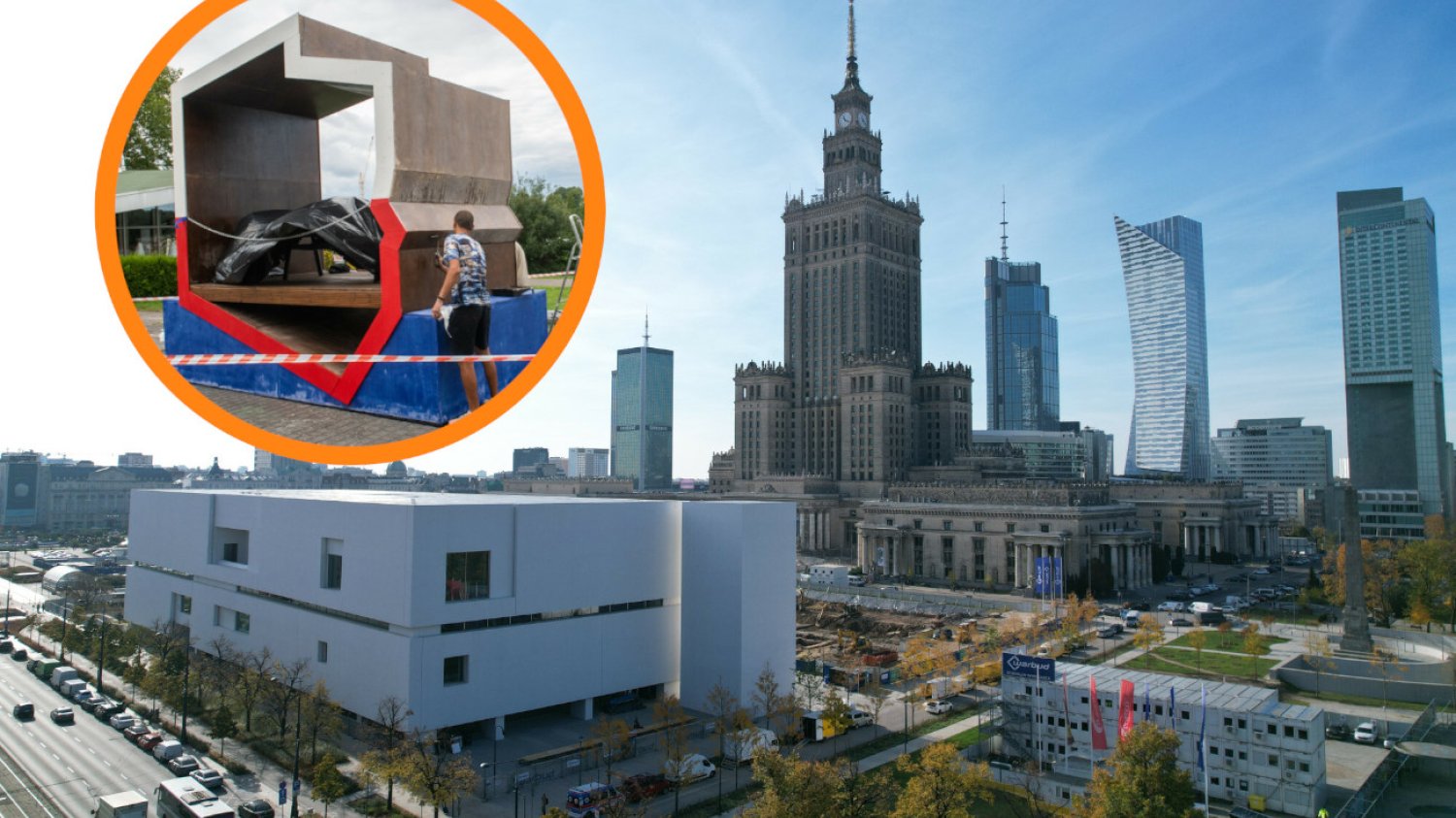 Pałac to nie jest, ale politycy PiS jako ostatni powinni drwić z nowego muzeum w Warszawie siedziba Muzeum Sztuki Nowoczesnej w Warszawie i ławka patriotyczna od PiS