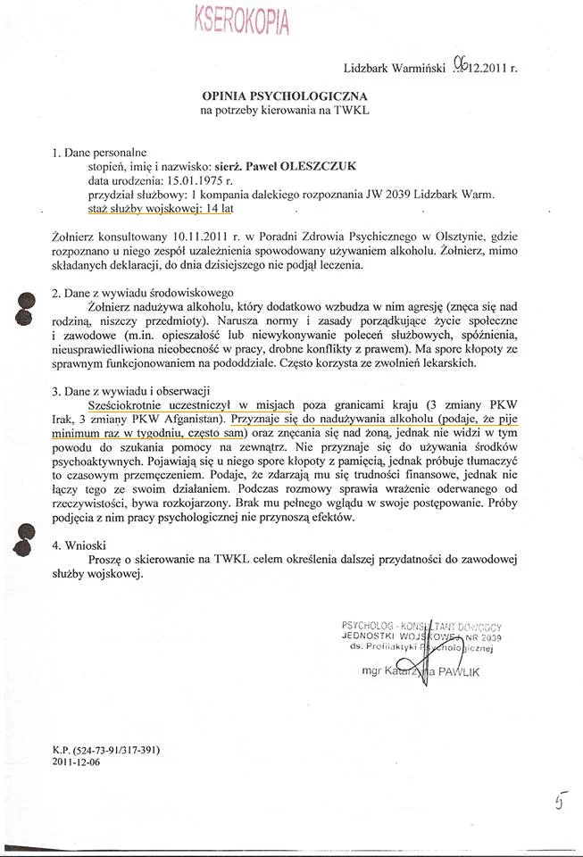 Weteran zamiast pomocy, został wyrzucony na bruk?