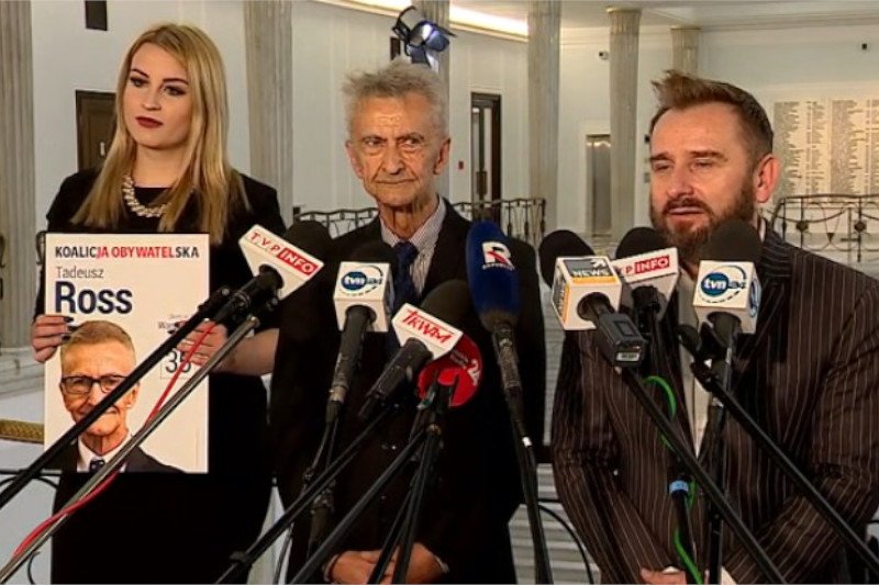 Piotr Liroy-Marzec poparł Tadeusza Rossa.