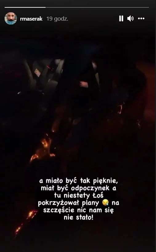 Rafał Maserak o zderzeniu z łosiem.