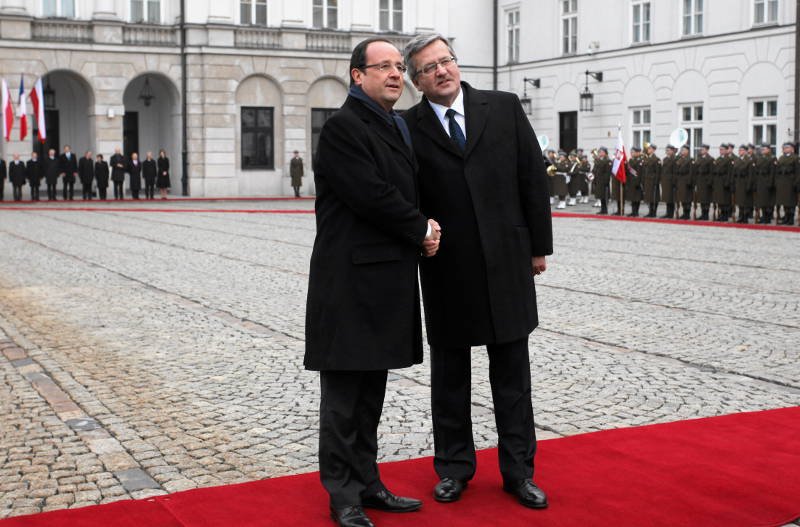 Francois Hollande i Bronisław Komorowski