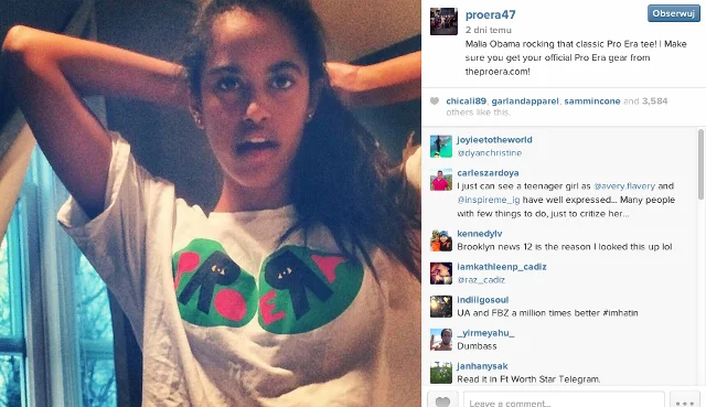Malia Obama w koszulce Pro Era