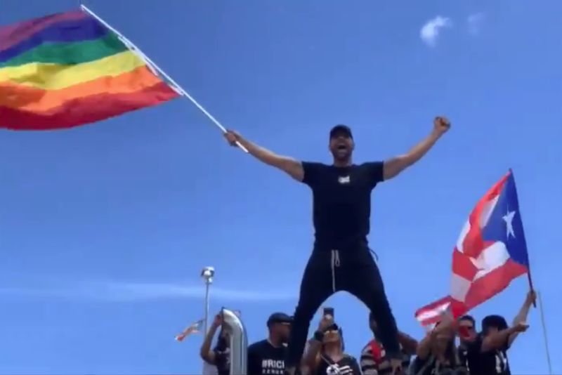 Ricky Martin w protestach przeciwko gubernatorowi Portoryko.