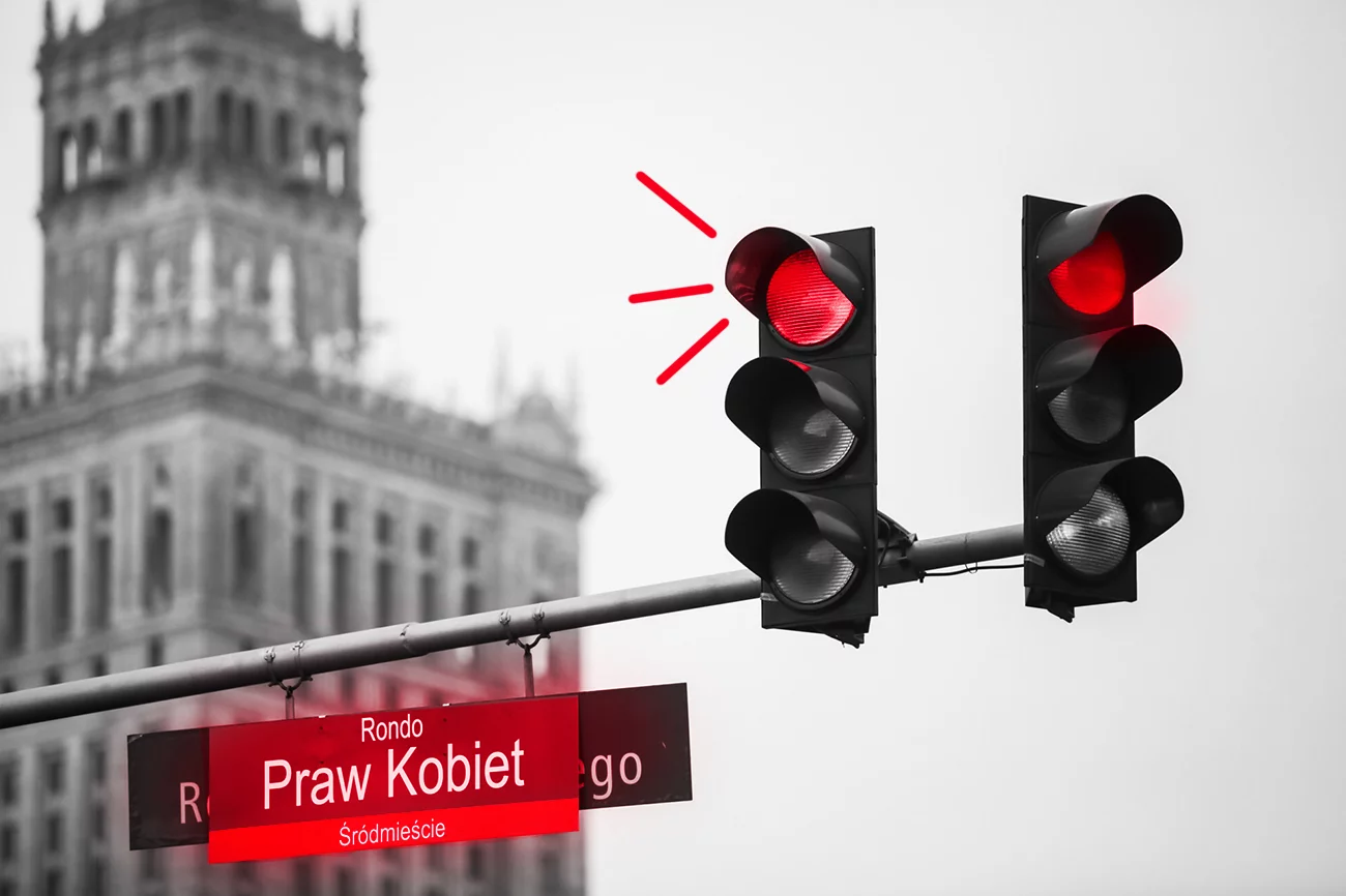 Podczas zeszłorocznych protestów sprzeciwiających się wyrokowi TK, rondo Dmowskiego w centrum Warszawy zostało obwołane rondem Praw Kobiet