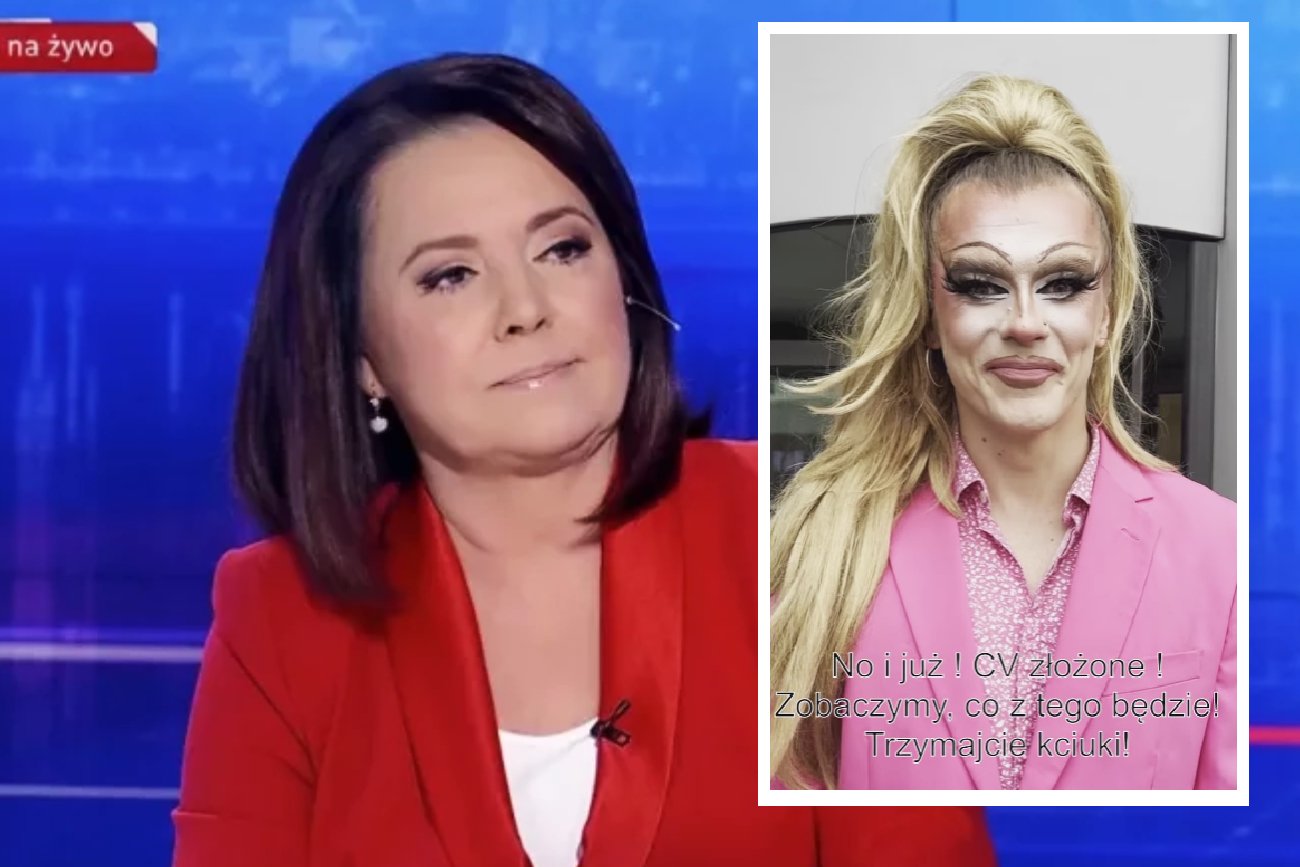 Drag queen chce wygryźć Holecką z TVP? Pojechał na Woronicza, by złożyć CV