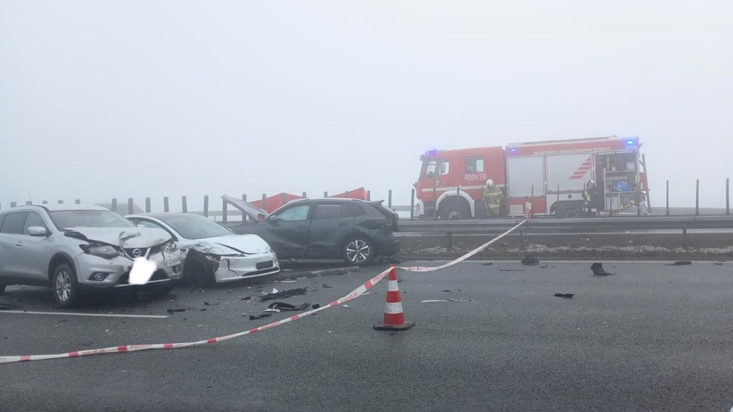 Tragiczny karambol na A4. "Doszło do 3 zdarzeń blisko siebie" Karambol na A4