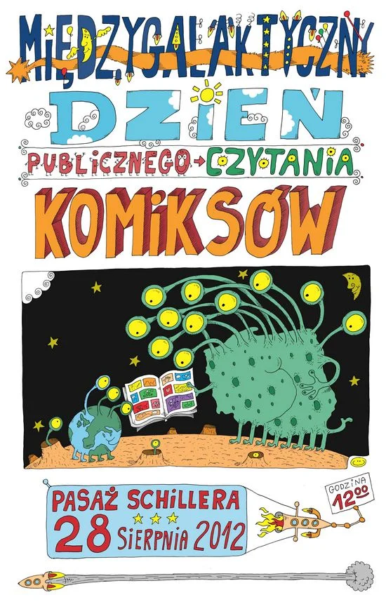 plakat Międzygalaktycznego Dnia Publicznego Czytania Komiksów