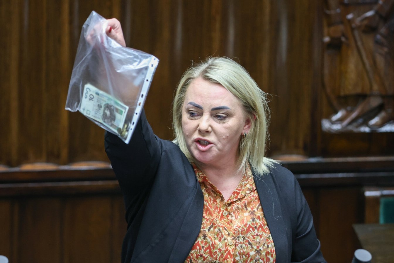 Iwona Hartwich podczas jednego z wystąpień w Sejmie.