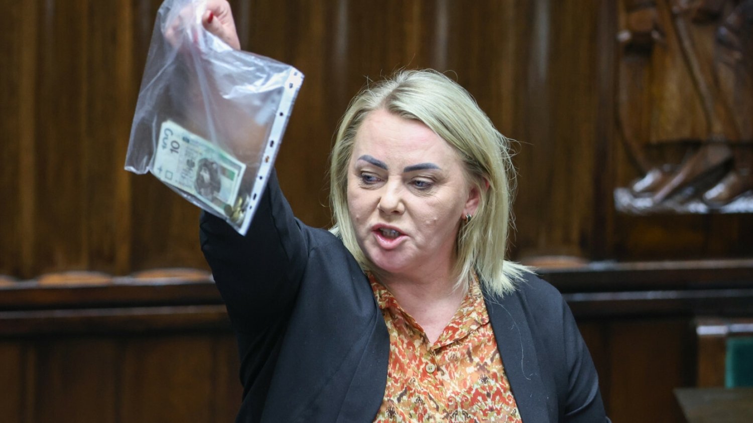 Iwona Hartwich podczas jednego z wystąpień w Sejmie.