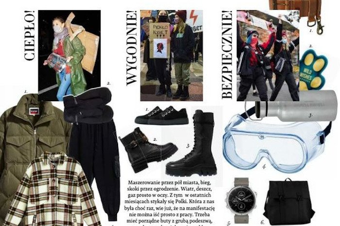 Porady, jak ubrać się na protest okraszone propozycjami drogich ubrań, wywołały konsternację i oburzenie