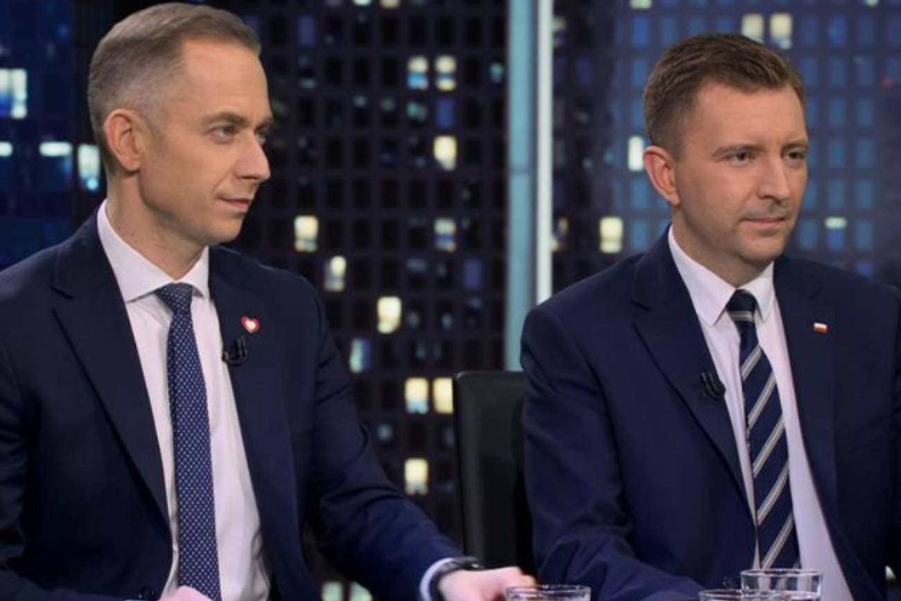 Łukasz Schreiber mówi, żeby go nie dotykać. Awantura w studiu TVN24