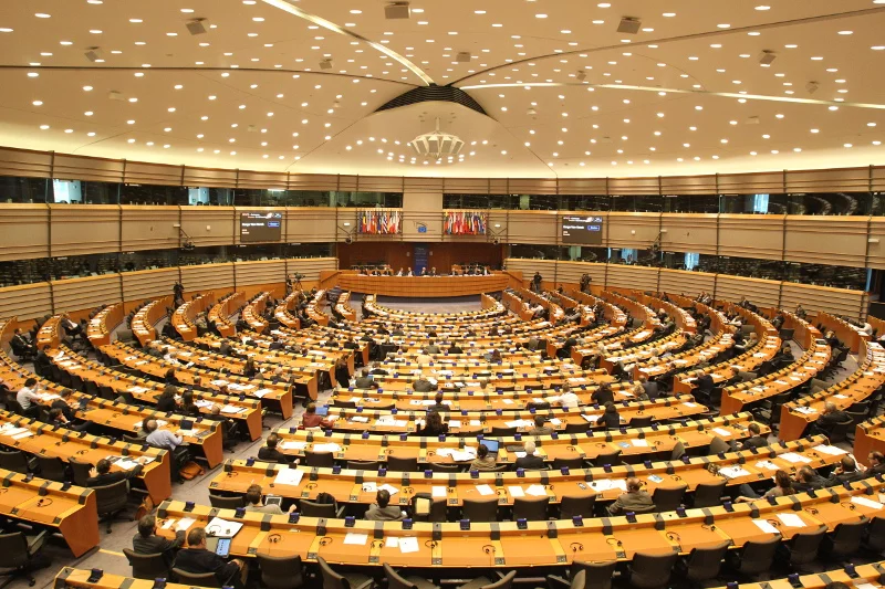 Sala obrad plenarnych w Brukseli.