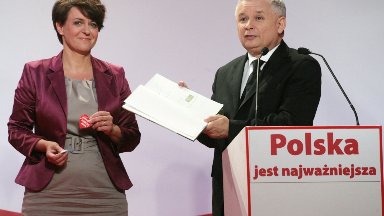Joanna Kluzik-Rostkowska i Jarosław Kaczyński, 2010 rok