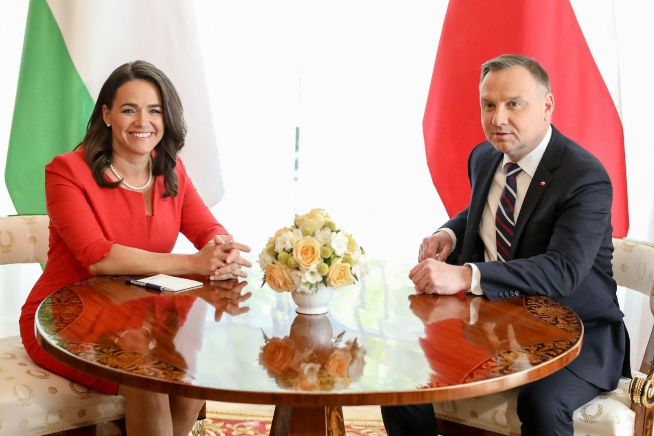 Katalin Novak i Andrzej Duda.