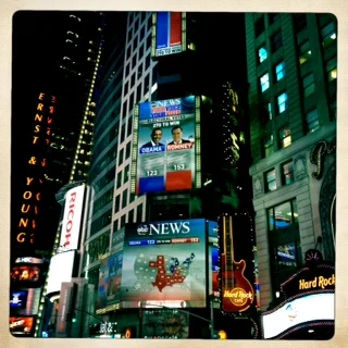 Nowy Jork, Times Square, noc wyborcza