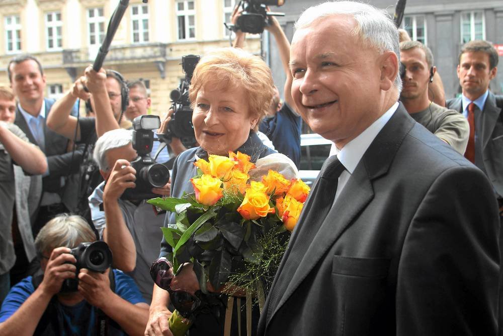 Prof. Zyta Gilowska i prezes PiS Jarosław Kaczyński