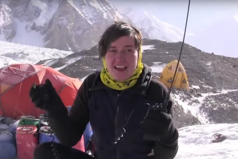 Agnieszka Bielecka podczas wyprawy na Gasherbrum I 2011/2012.